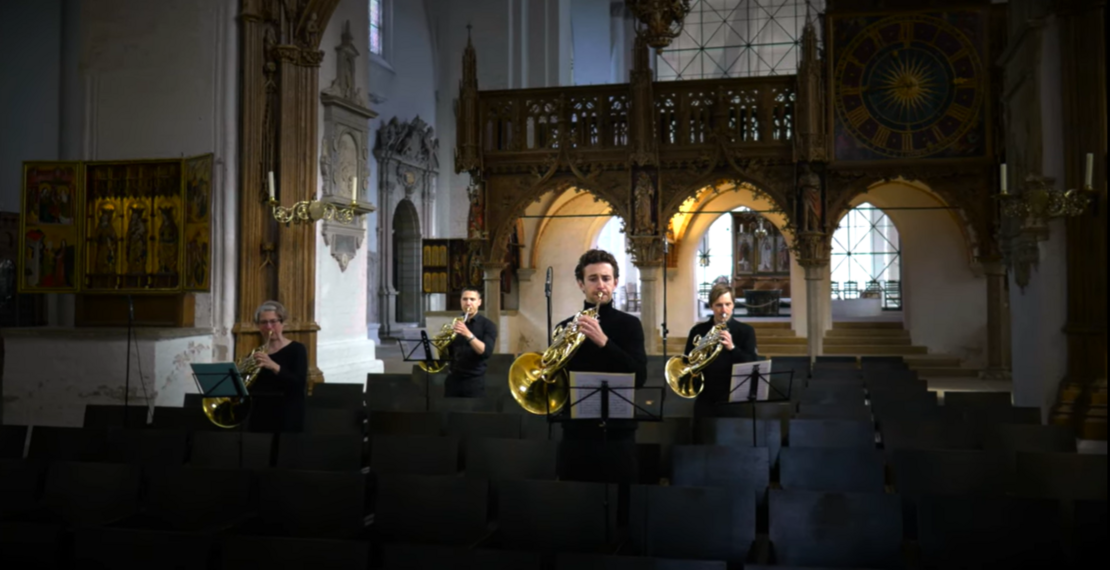 Die Horngruppe der Lübecker Philharmoniker aus dem Dom zu Lübeck.